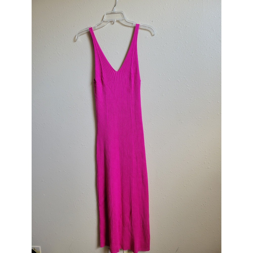 Merokeety Women's V-Neck Knit Bodycon Ribbed Sweater Dress Sz‎ XL